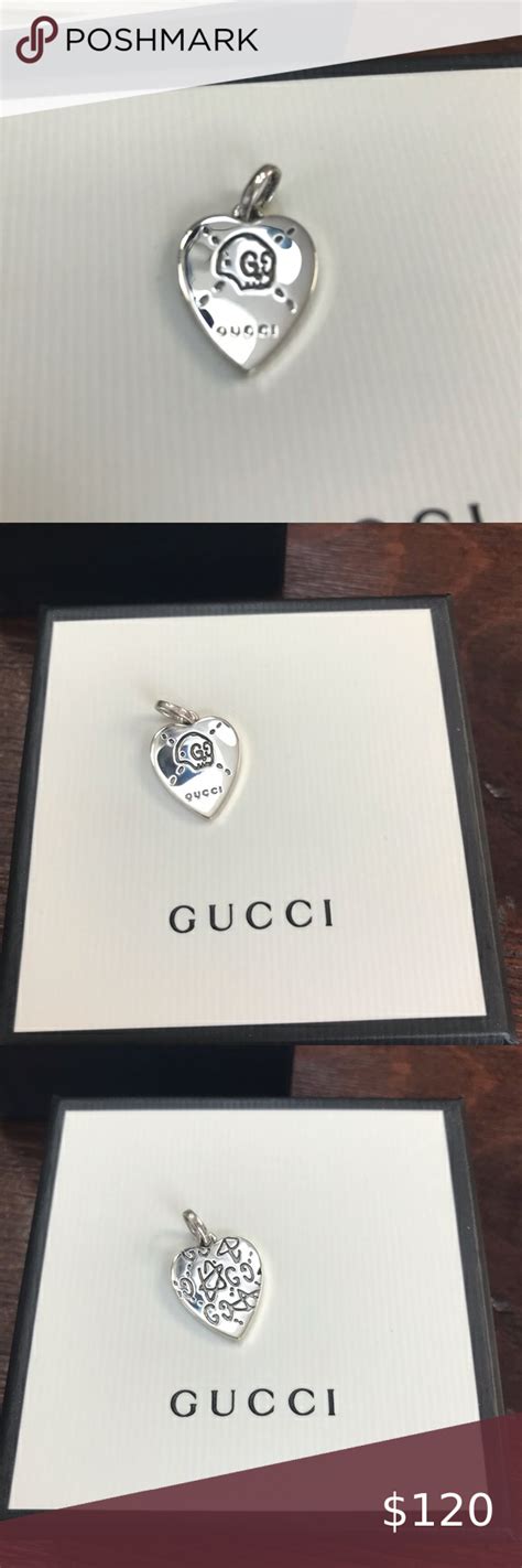 silver guccighost charm for women